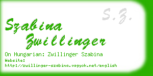 szabina zwillinger business card